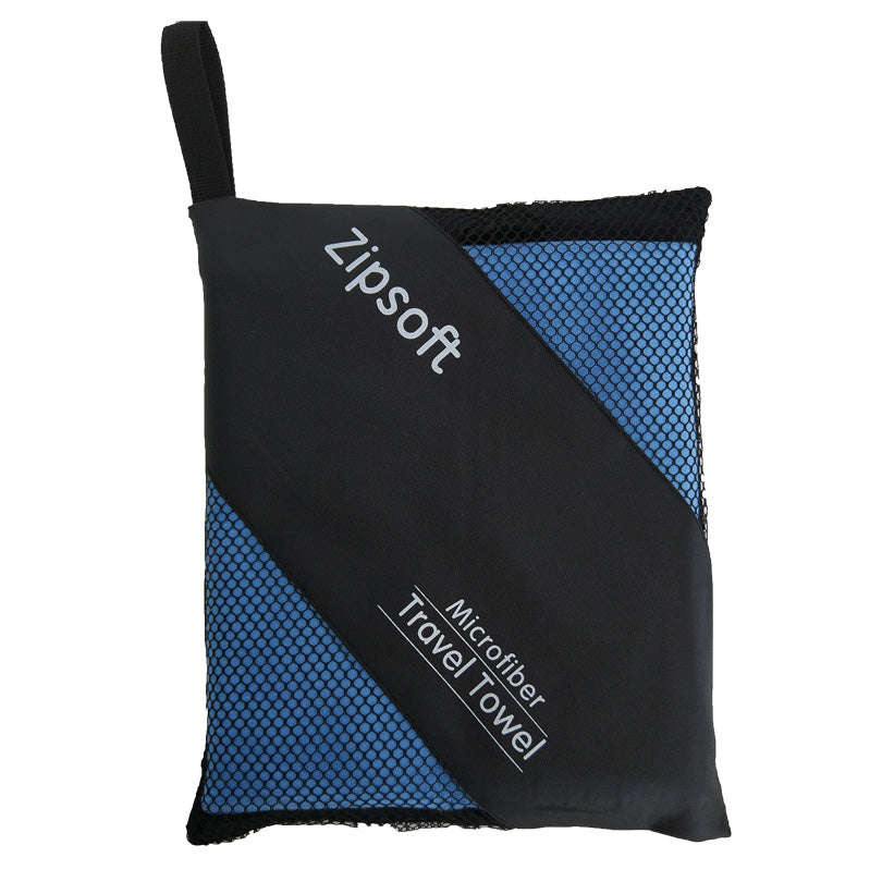 Lightweight Microfiber Beach Towel with Mesh Bag sky-blue 80cm-160cm by HitMyNeed