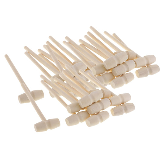 Lightweight Mini Wooden Mallets, 30 Pack by HitMyNeed