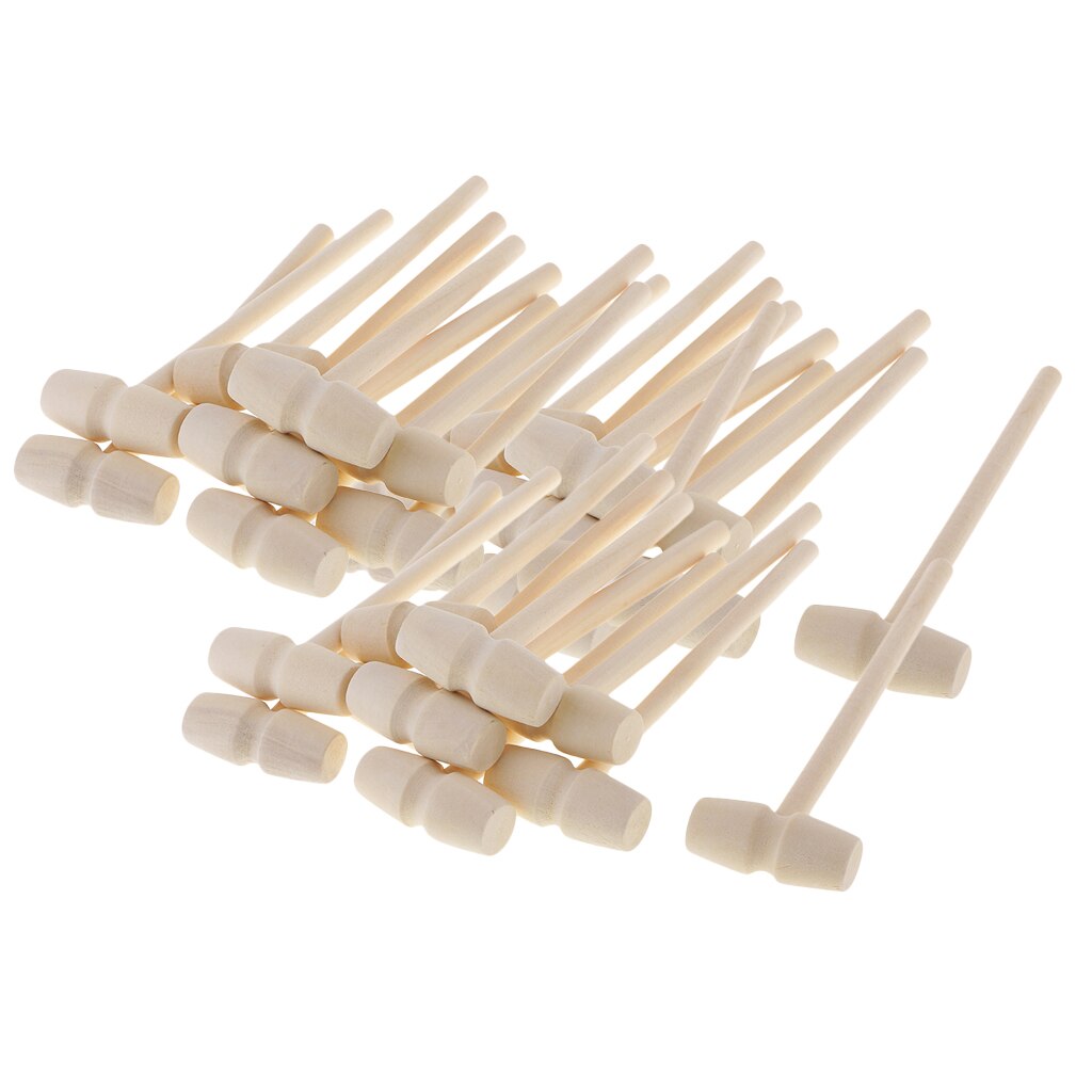 Lightweight Mini Wooden Mallets, 30 Pack by HitMyNeed