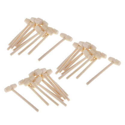 Lightweight Mini Wooden Mallets, 30 Pack by HitMyNeed