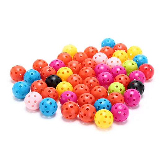 Lightweight Plastic Golf Practice Balls (50 Pack) by HitMyNeed