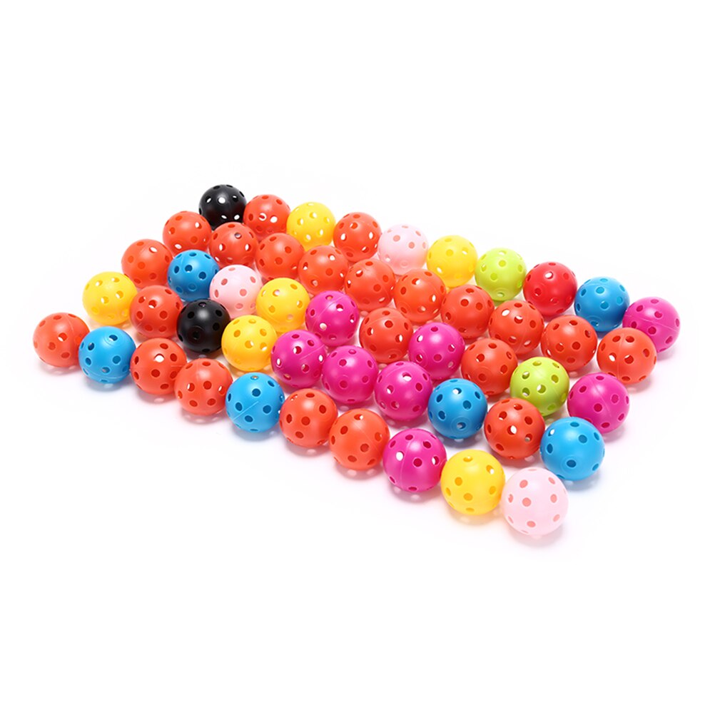 Lightweight Plastic Golf Practice Balls (50 Pack) by HitMyNeed