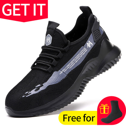 Lightweight Steel Toe Work Safety Sneakers d020-work-shoes 41 by HitMyNeed