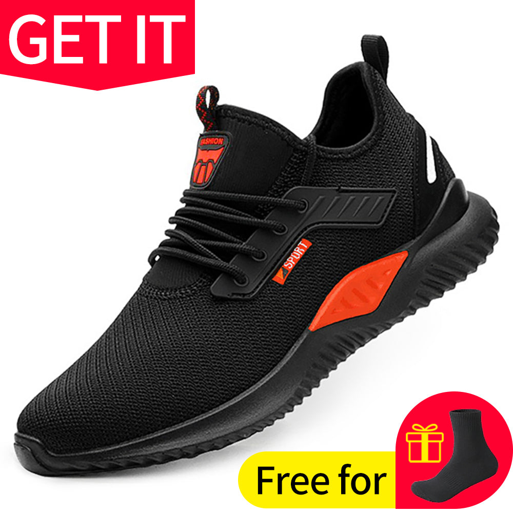 Lightweight Steel Toe Work Safety Sneakers d6001-work-shoes 41 by HitMyNeed
