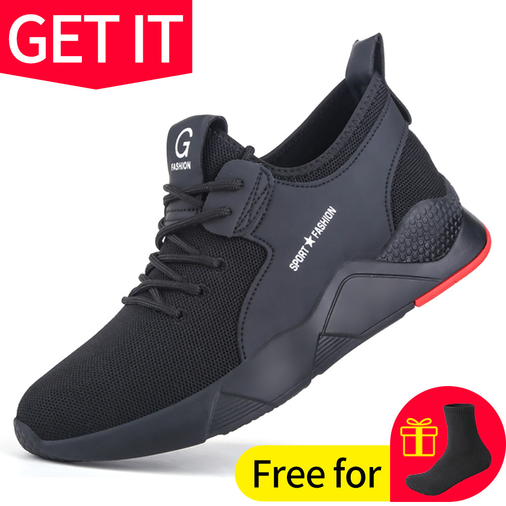 Lightweight Steel Toe Work Safety Sneakers d9002-work-shoes 41 by HitMyNeed