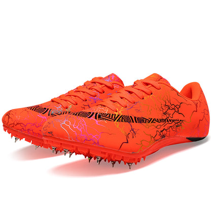 Lightweight Track & Field Sprint Spikes for Racing orange 44 by HitMyNeed