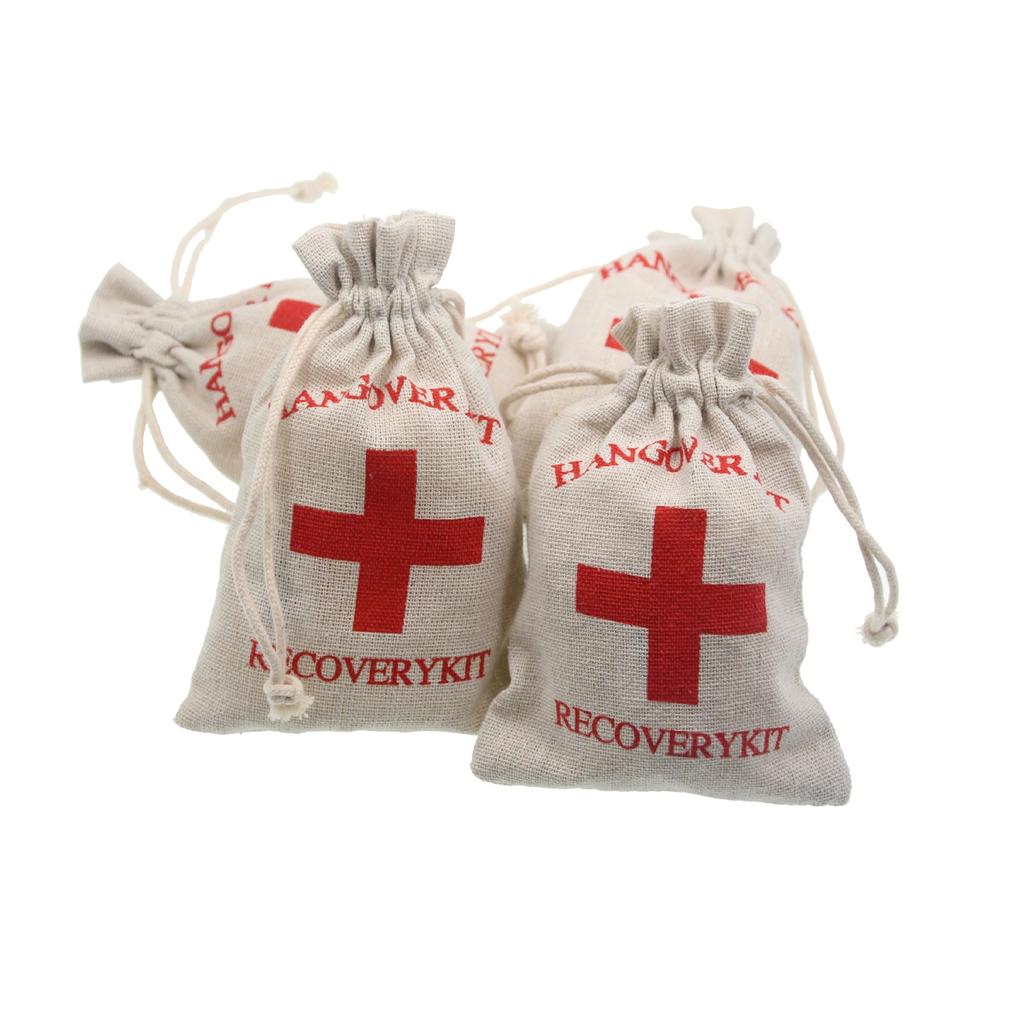 Linen Hangover Recovery Kit Bags, 10 Pack by HitMyNeed