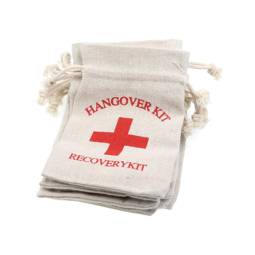 Linen Hangover Recovery Kit Bags, 10 Pack by HitMyNeed