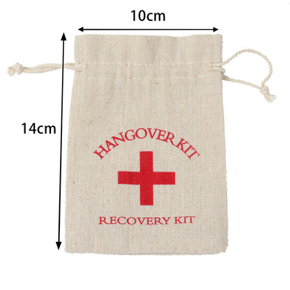 Linen Hangover Recovery Kit Bags, 10 Pack by HitMyNeed