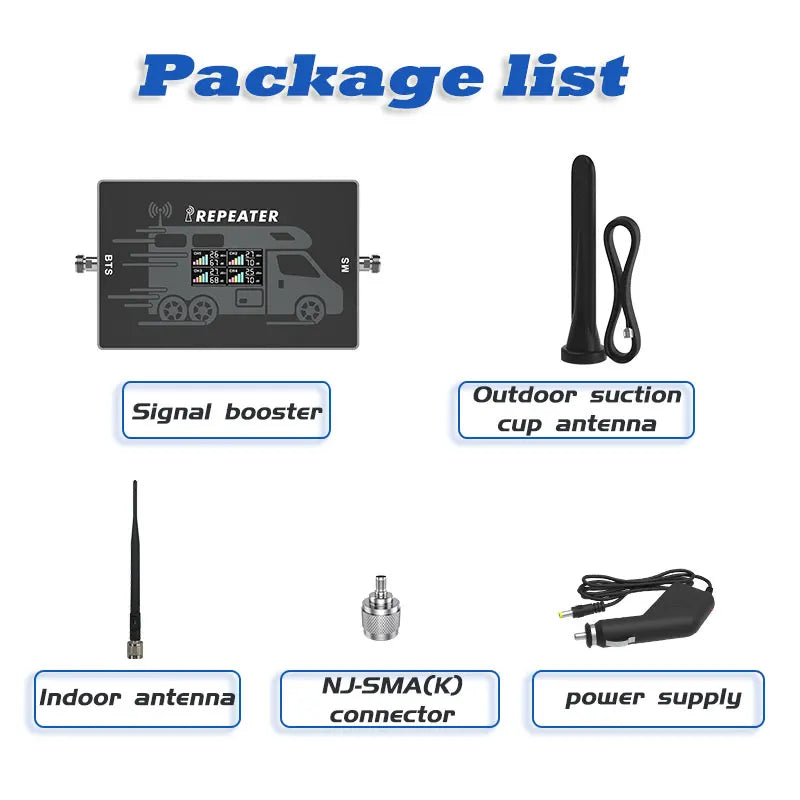 Lintratek 2G/3G/4G Car & Truck Signal Booster Kit by HitMyNeed