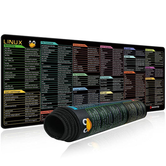 Linux Command Line Mouse Pad Large Desk Mat by HitMyNeed