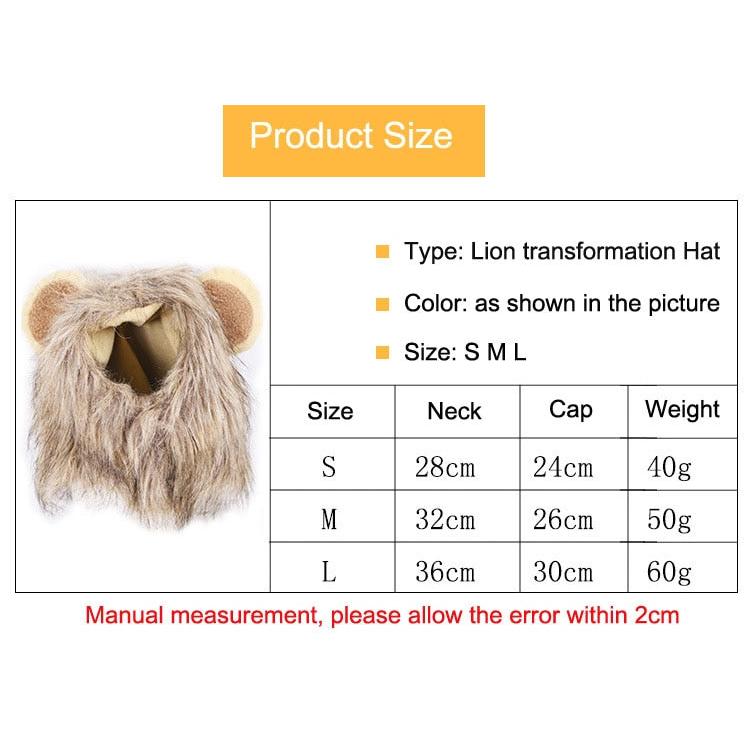 Lion Mane Head Cap Costume for Cats by HitMyNeed
