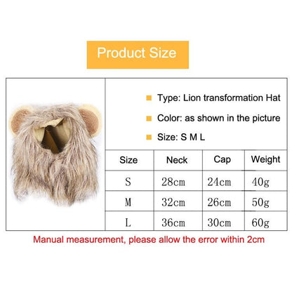 Lion Mane Head Cap Costume for Cats by HitMyNeed