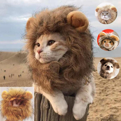 Lion Mane Wig for Cats - Adjustable Costume Accessory s by HitMyNeed