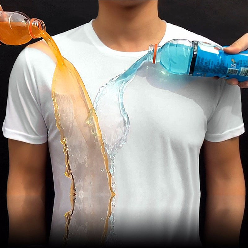 Liquid Repellent O-Neck Short Sleeve Shirt by HitMyNeed