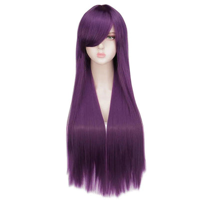 Long Black Red Ombre Straight Cosplay Wig 24" dark-purple by HitMyNeed