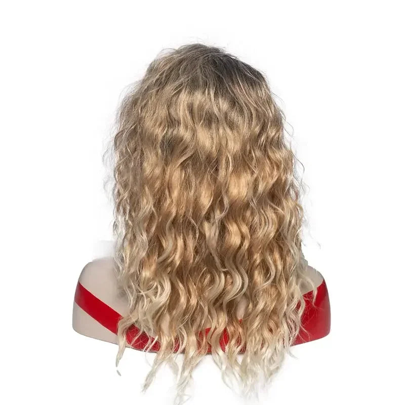 Long Blonde Ombre Curly Wave Heat-Resistant Wig by HitMyNeed