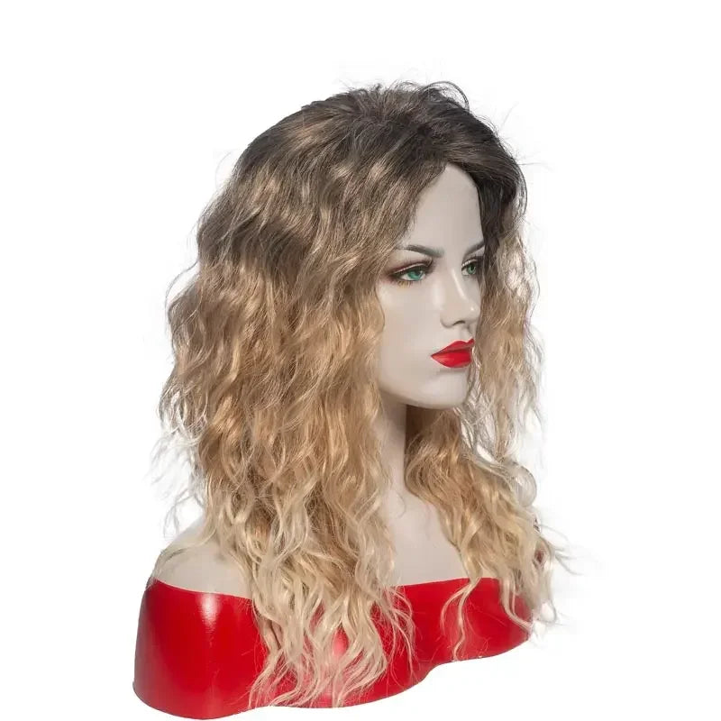 Long Blonde Ombre Curly Wave Heat-Resistant Wig by HitMyNeed