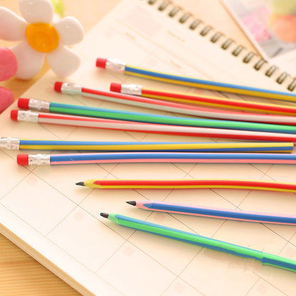 Long Flexible Bendable Pencils Set of 10 by HitMyNeed