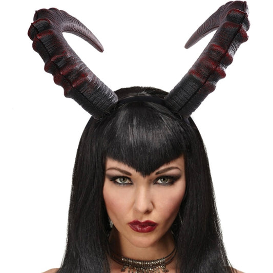 Long Gothic Devil Horn Headband for Halloween by HitMyNeed