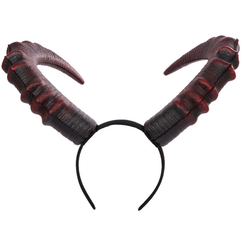 Long Gothic Devil Horn Headband for Halloween by HitMyNeed