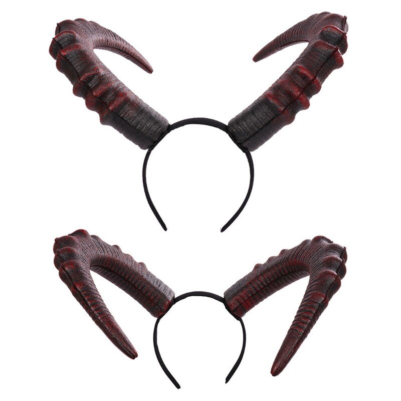 Long Gothic Devil Horn Headband for Halloween by HitMyNeed
