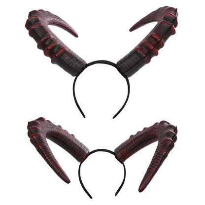 Long Gothic Devil Horn Headband for Halloween by HitMyNeed