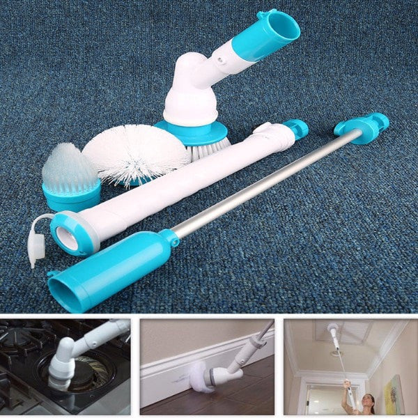 Long Handle Electric Scrub Brush with 3 Heads by HitMyNeed