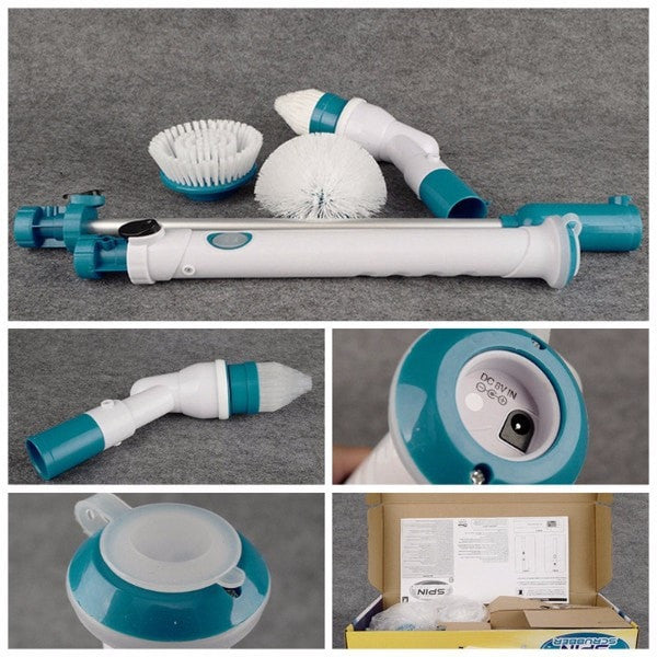 Long Handle Electric Scrub Brush with 3 Heads by HitMyNeed