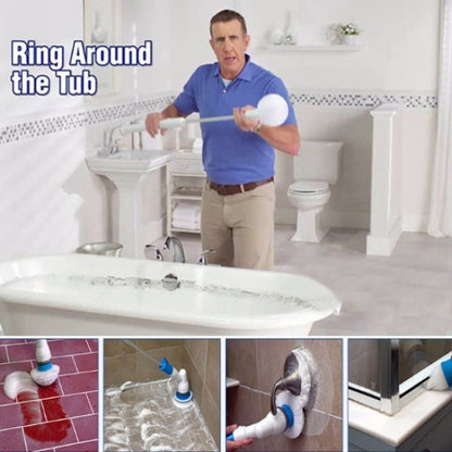 Long Handle Electric Scrub Brush with 3 Heads by HitMyNeed