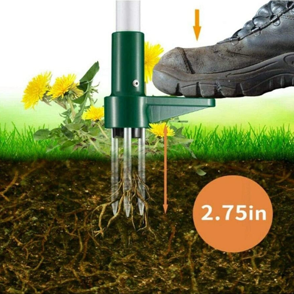 Long Handle Garden Weeder Tool with Step Pedal by HitMyNeed