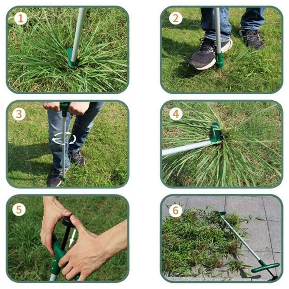 Long Handle Garden Weeder Tool with Step Pedal by HitMyNeed