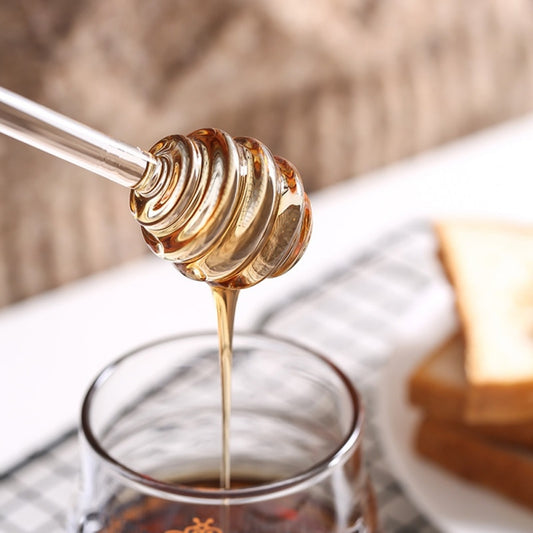 Long Handle Glass Honey Dipper for Honey & Syrup by HitMyNeed