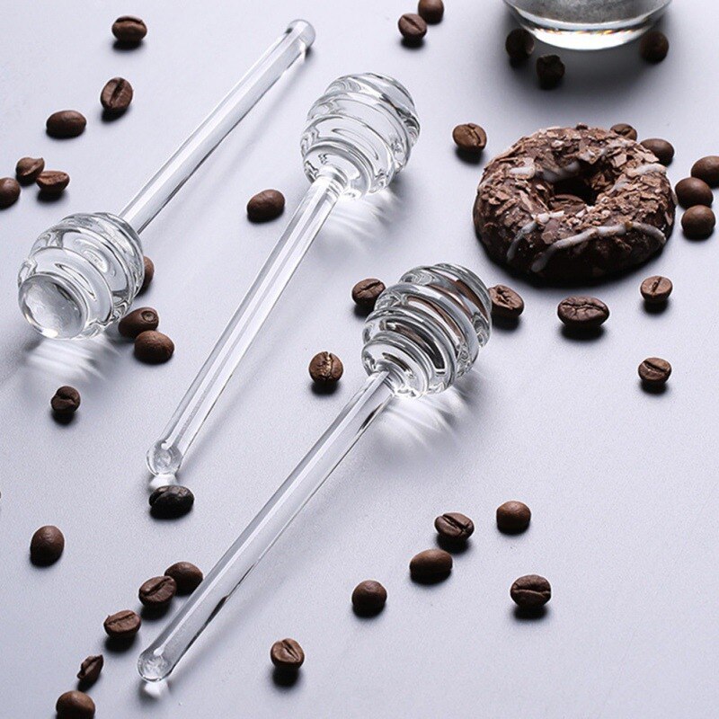 Long Handle Glass Honey Dipper for Honey & Syrup by HitMyNeed