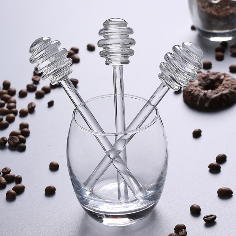 Long Handle Glass Honey Dipper for Honey & Syrup by HitMyNeed
