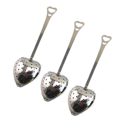 Long Handle Heart Shaped Tea Infusers, Set of 10 by HitMyNeed