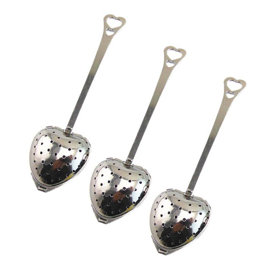Long Handle Heart Shaped Tea Infusers, Set of 10 by HitMyNeed