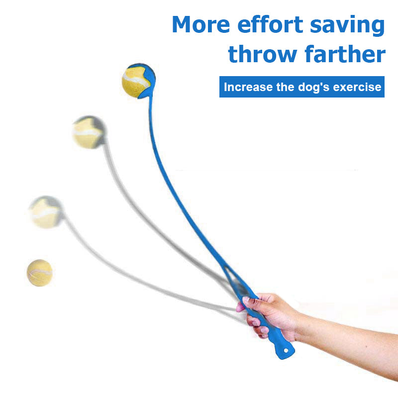 Long Handle Manual Dog Ball Thrower with Ball by HitMyNeed