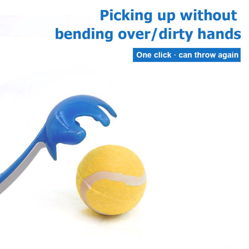 Long Handle Manual Dog Ball Thrower with Ball by HitMyNeed
