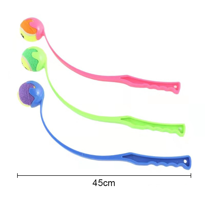 Long Handle Manual Dog Ball Thrower with Ball by HitMyNeed