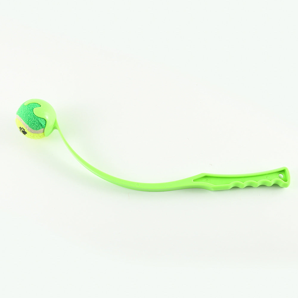 Long Handle Manual Dog Ball Thrower with Ball green by HitMyNeed