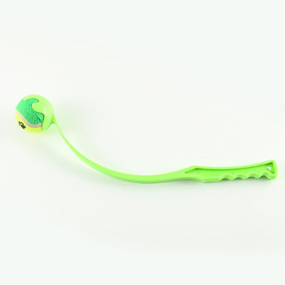 Long Handle Manual Dog Ball Thrower with Ball green by HitMyNeed