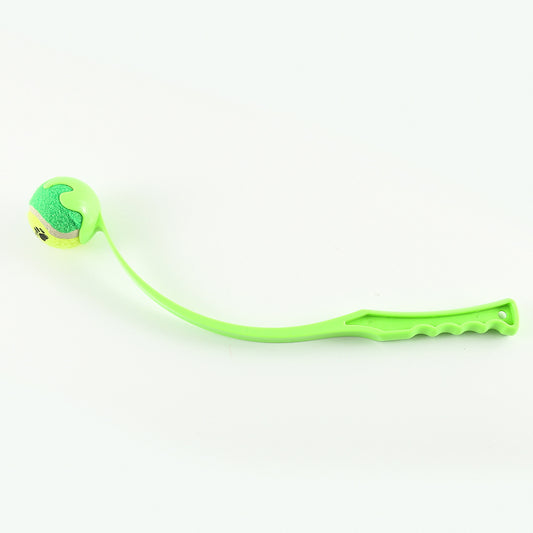 Long Handle Manual Dog Ball Thrower with Ball green by HitMyNeed