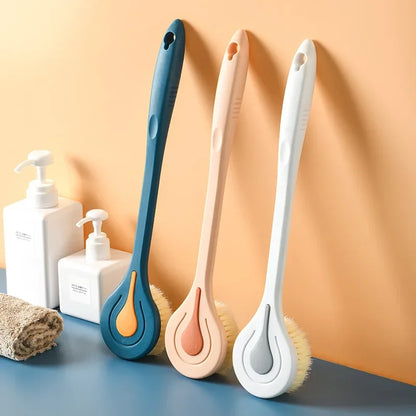Long Handle Soft Bristle Bath & Back Brush white by HitMyNeed