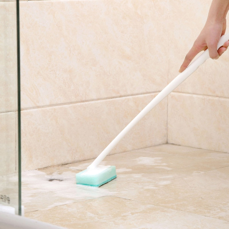 Long Handle Sponge Scrubber for Bathroom & Kitchen by HitMyNeed