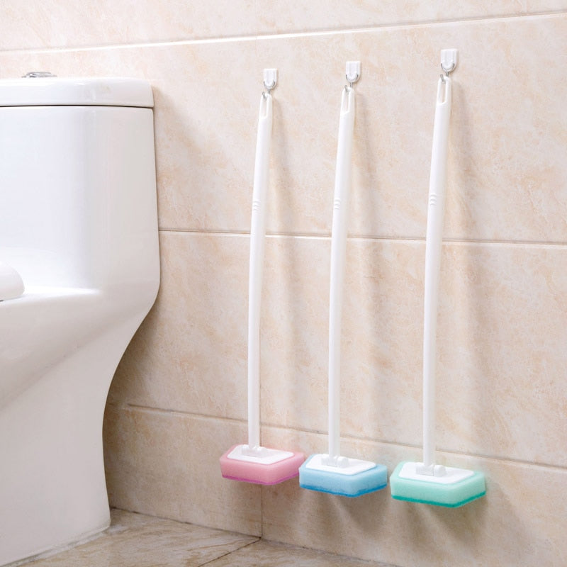 Long Handle Sponge Scrubber for Bathroom & Kitchen by HitMyNeed