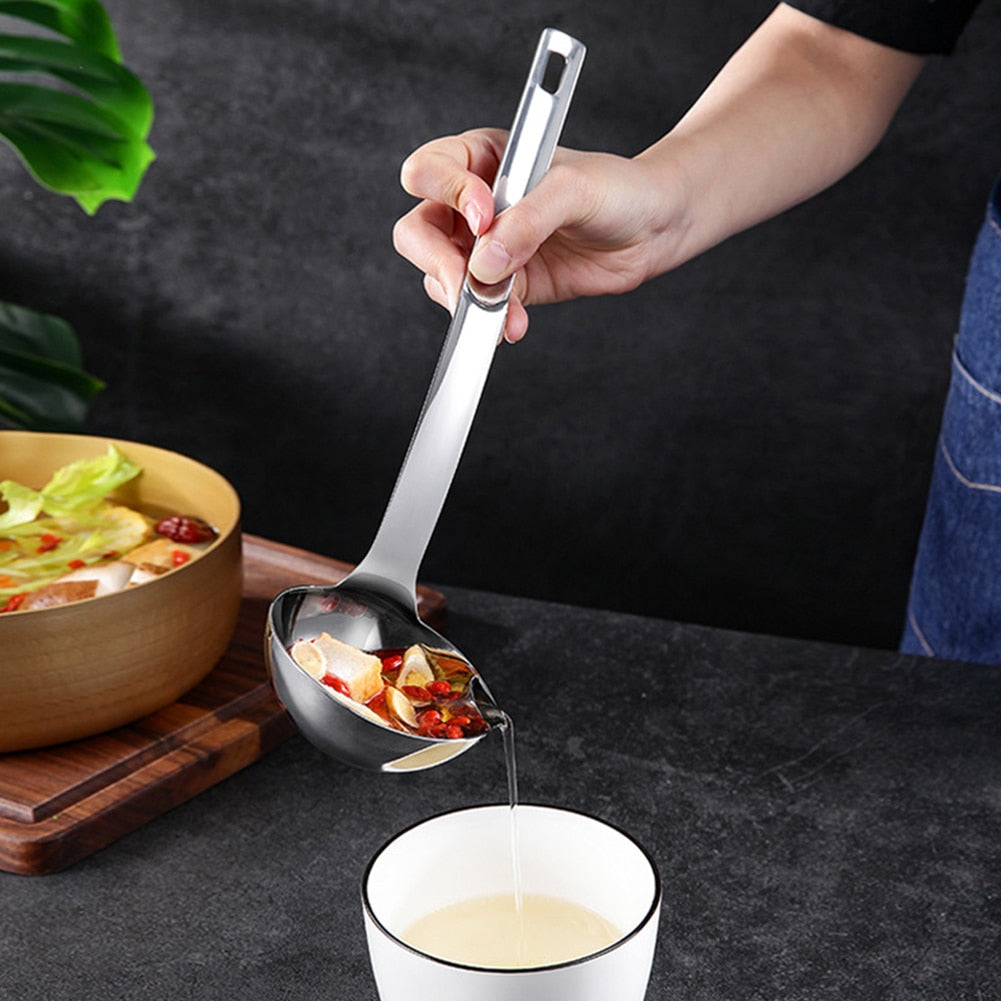 Long Handle Stainless Steel Oil Strainer Spoon by HitMyNeed