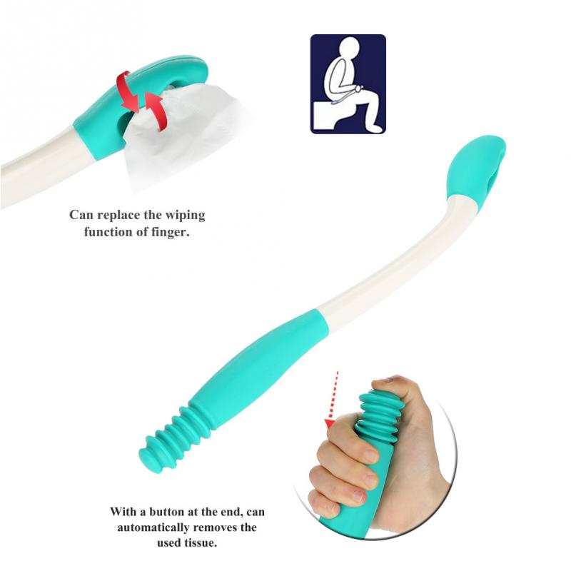 Long Handle Toilet Tissue Aid for Elderly & PWDs by HitMyNeed