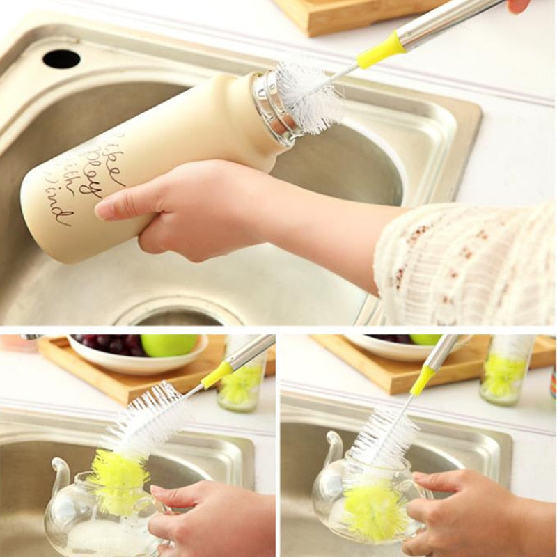 Long Handle Water Bottle Cleaning Brush 32.5cm by HitMyNeed