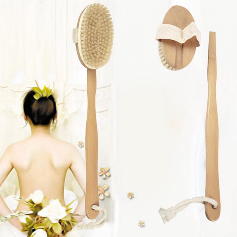 Long Handle Wooden Back Washer Brush by HitMyNeed